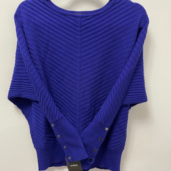 New Alfani Women's Ribbed Snap Detail Sweater - Picture 7 of 8